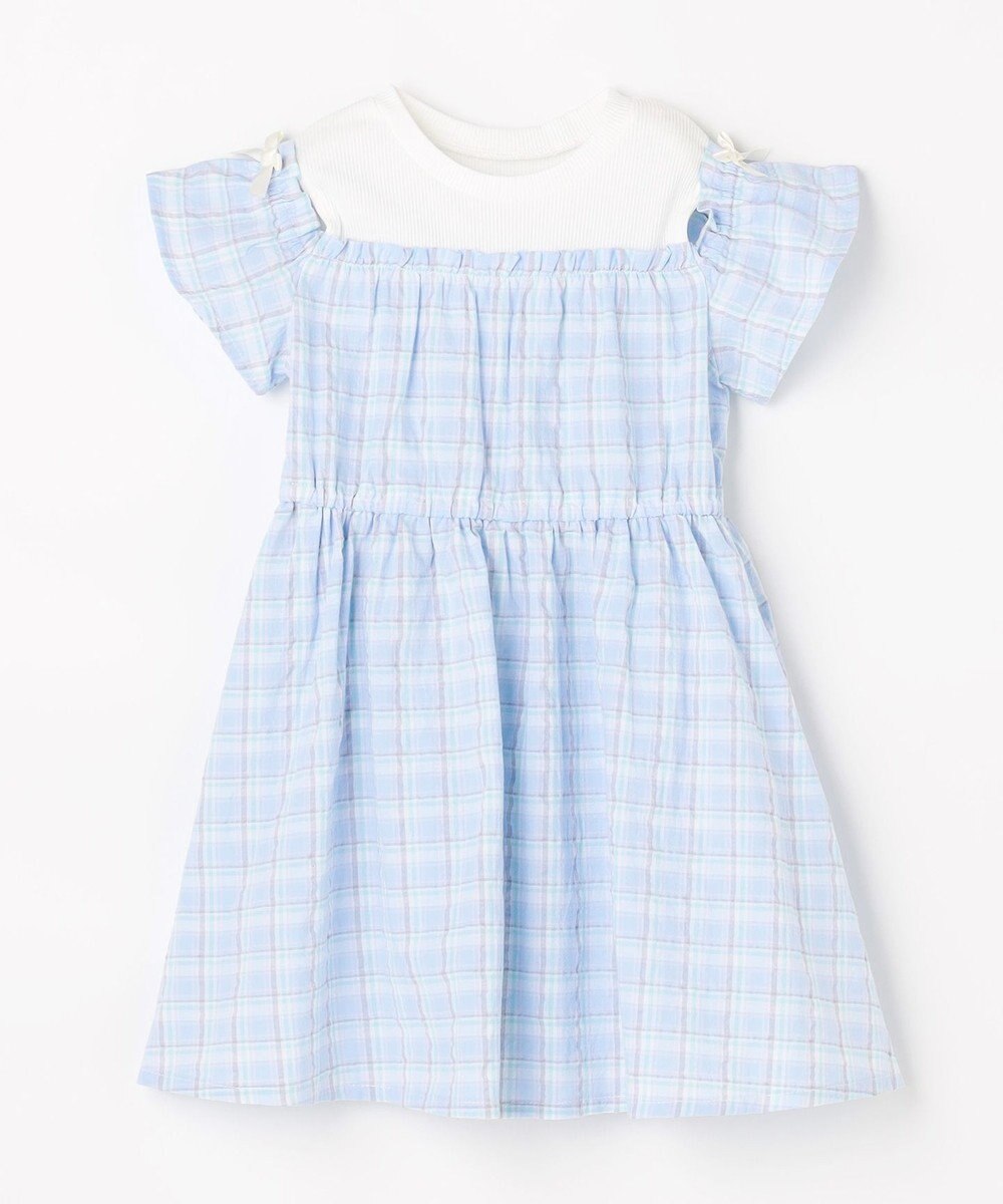 ANY KIDS 【洗濯機可能】オンオフショルダーワンピース 