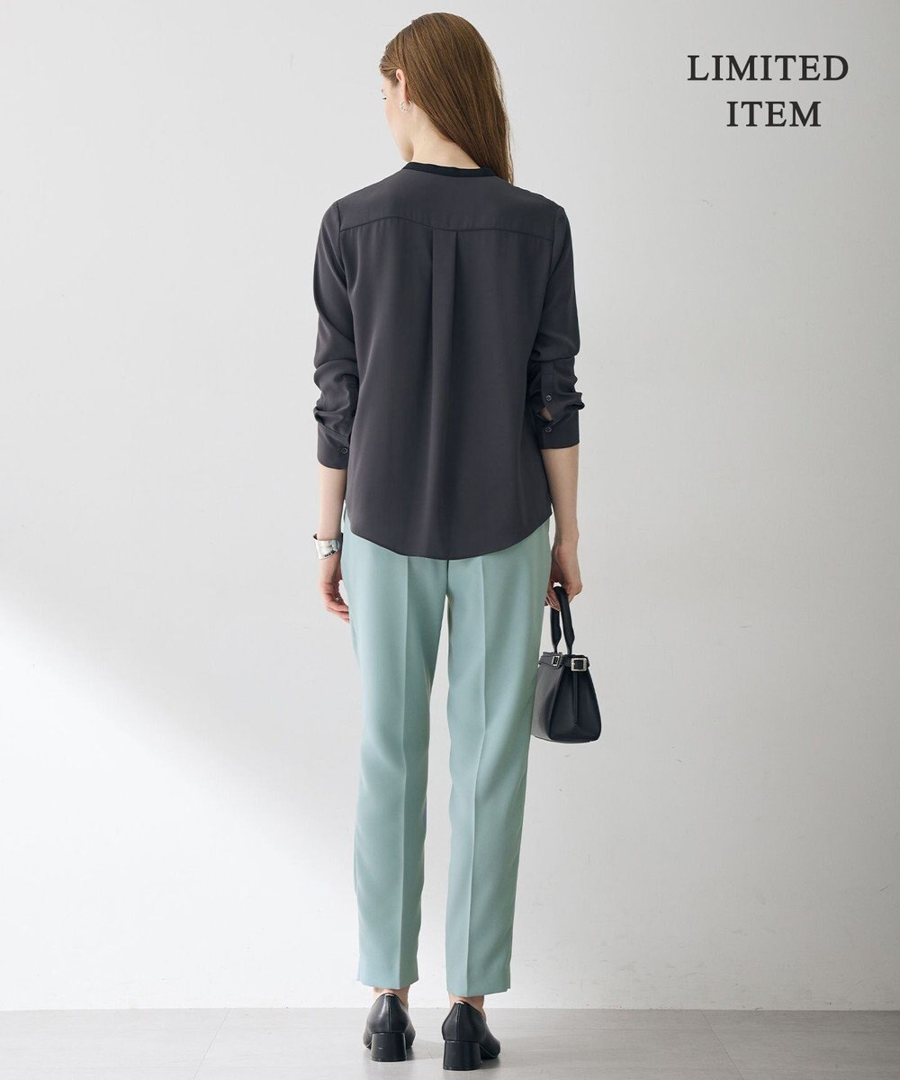 ICB L 【6/12-6/28期間限定・受注生産・WEB限定】BackSatinAmunzen キーネックブラウス 
