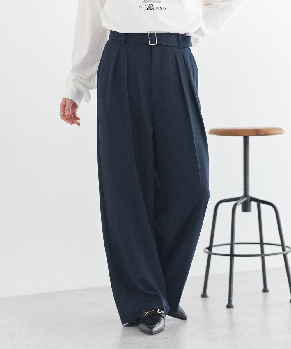 earth music&ecology 【予約】アソートツータックベルトパンツ 