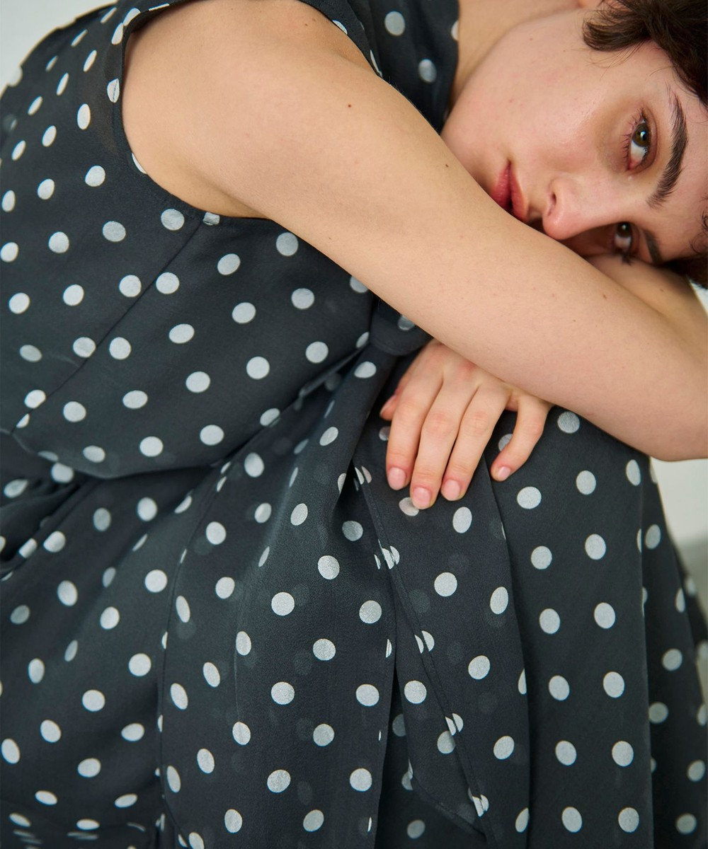 GRACE CONTINENTAL シアードットプリントブラウス 