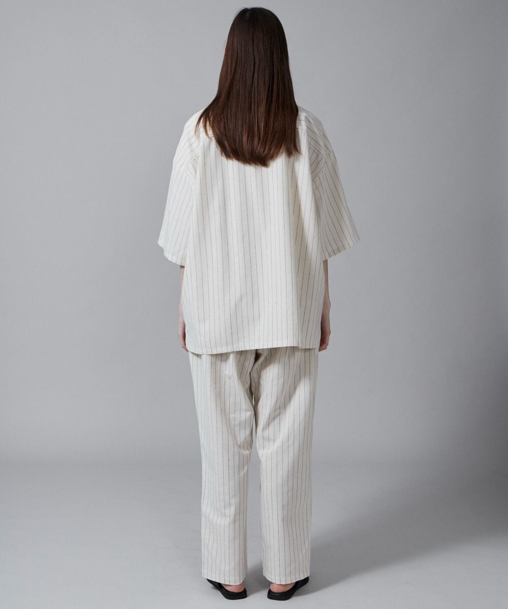 WEGO 【ユニセックス着用アイテム/手洗い可/SETUP可】リネンレーヨンオープンカラーシャツ（S） 