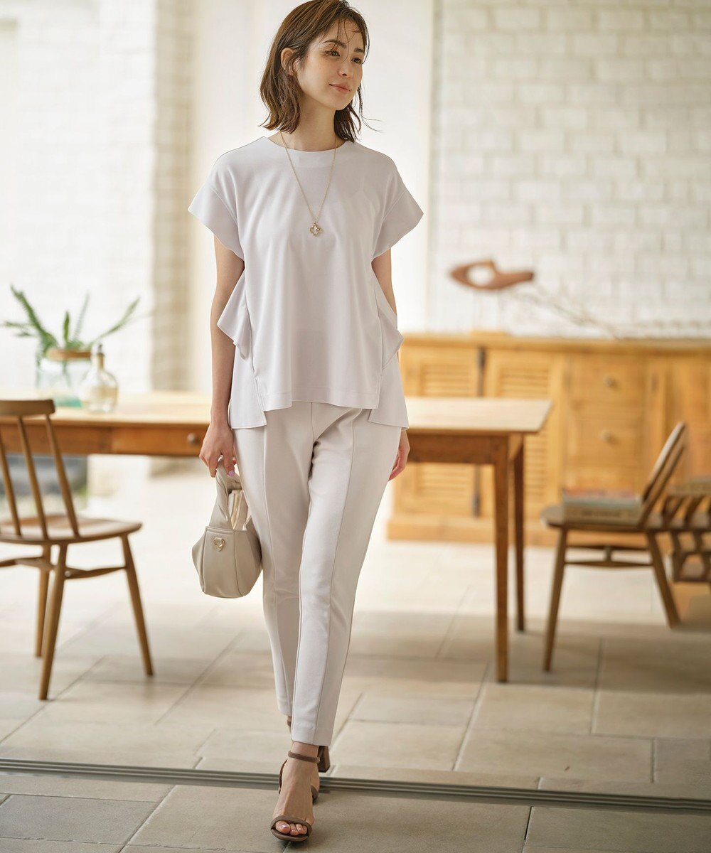 組曲 【接触冷感・吸湿冷感・UVカット】スタイルアップジャージー パンツ 