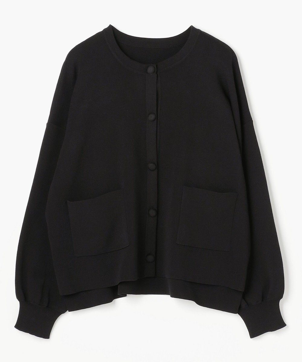 ANY スウェットライクニットカーディガン 