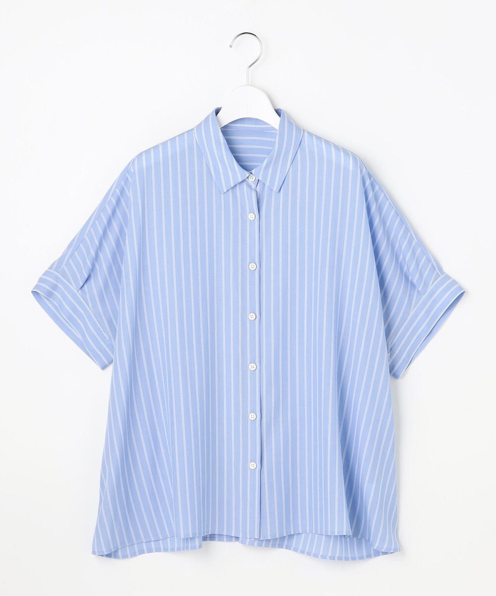 自由区 【接触冷感・UVケア・抗菌防臭・洗える】リヨセルポプリン ブラウス 