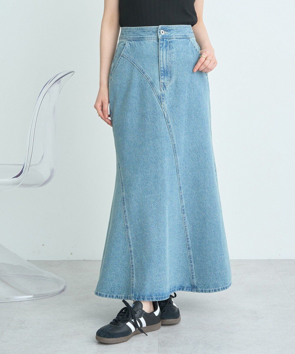 earth music&ecology エスカルゴマーメイドデニムスカート 