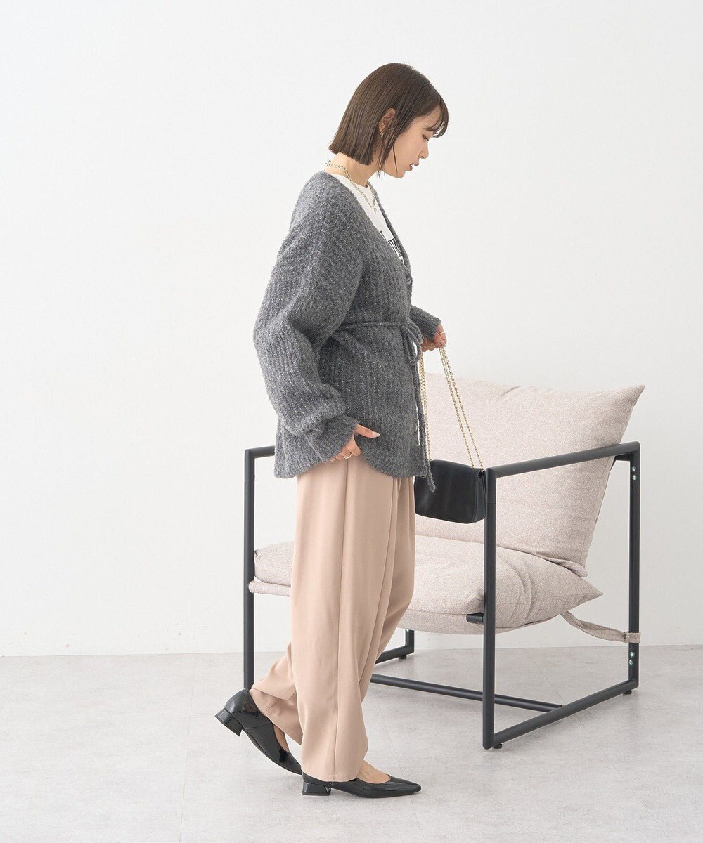 earth music&ecology 【ベルト付き】ＭＩＸカラーブークレカーディガン 