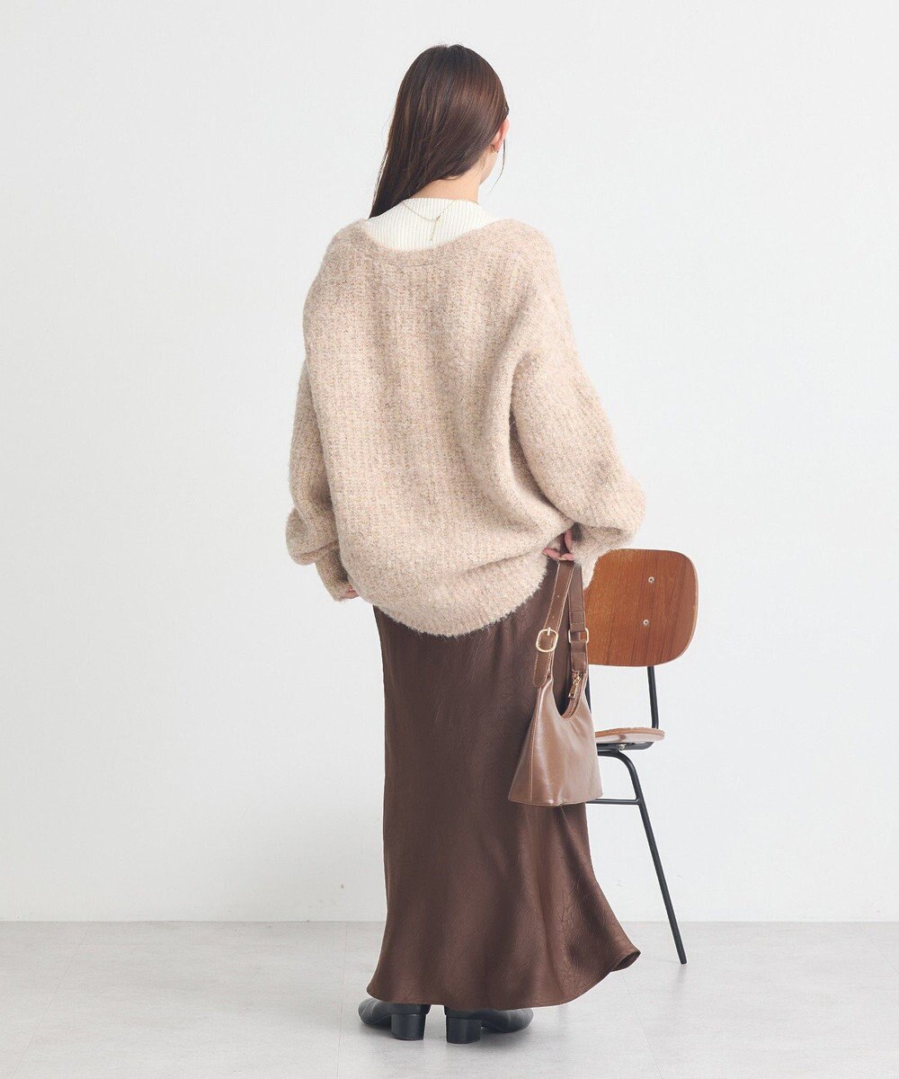 earth music&ecology 【ベルト付き】ＭＩＸカラーブークレカーディガン 