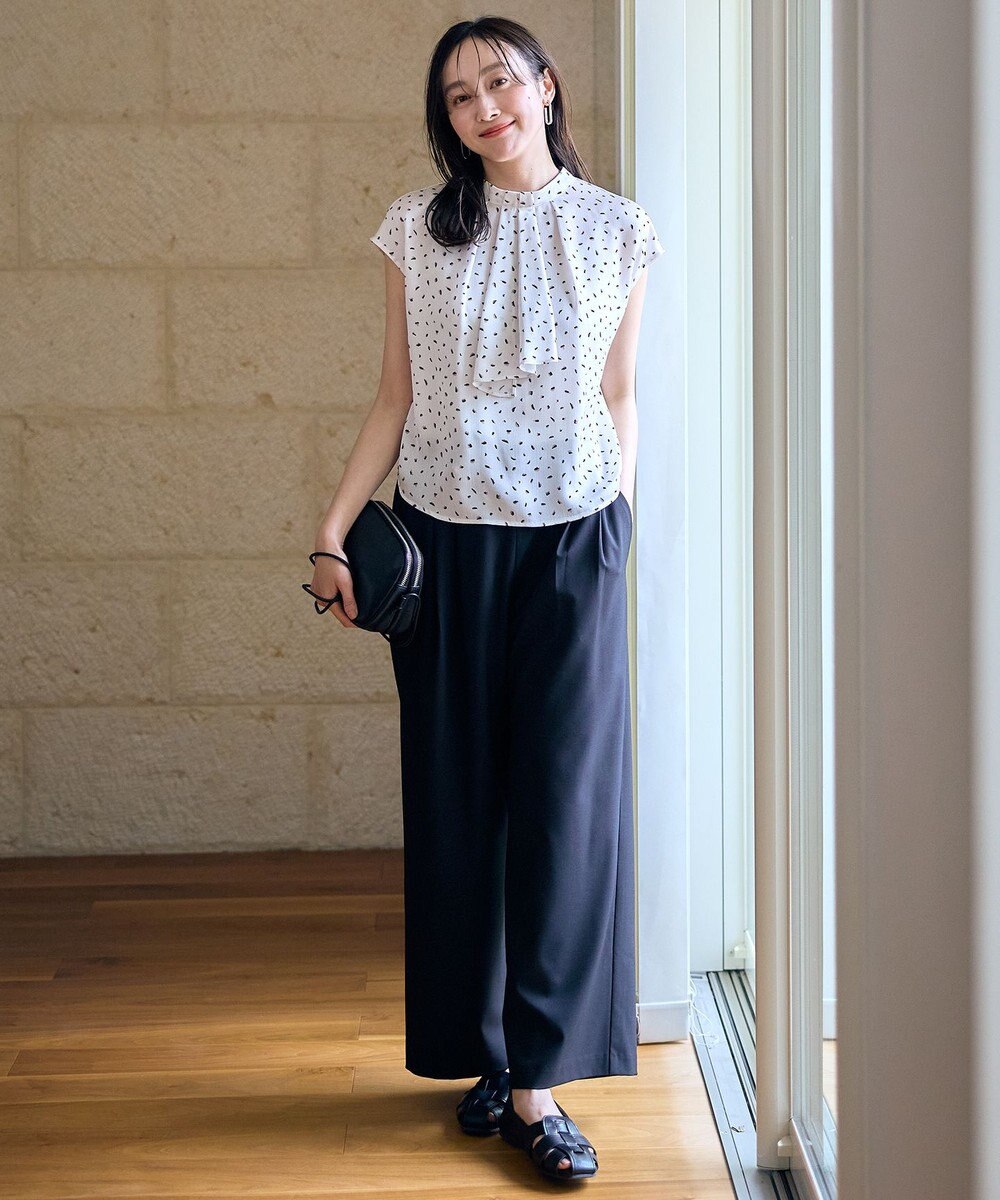 ANY 【ウエストゴム】イージーケアライトストレッチワイドパンツ 