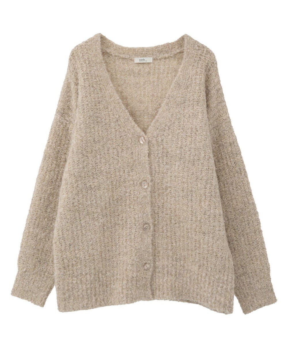 earth music&ecology 【ベルト付き】ＭＩＸカラーブークレカーディガン 