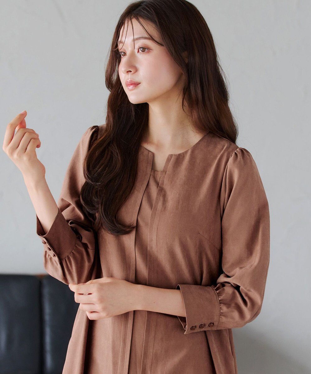 Tiaclasse 【洗える】ピーチスキンAラインワンピース 