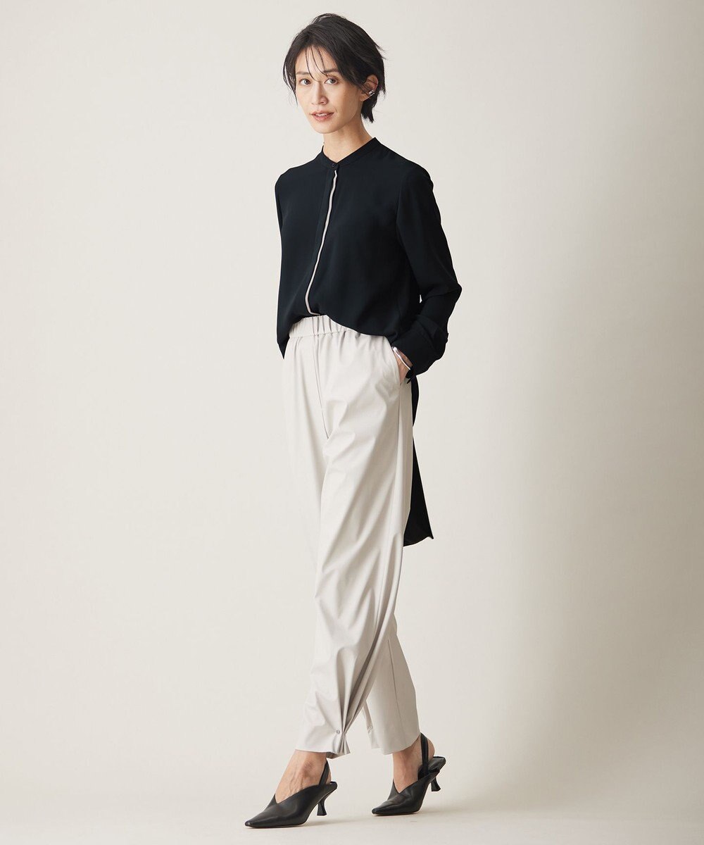 ICB 【洗える】 ライトフェイクレザー バレルパンツ 