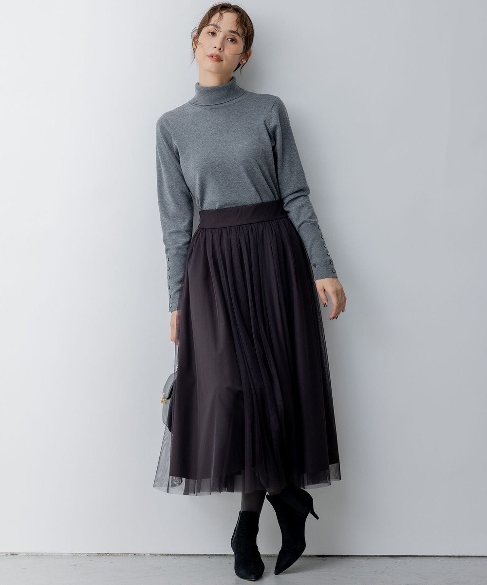 組曲 ルーズフィットタートル ニット 