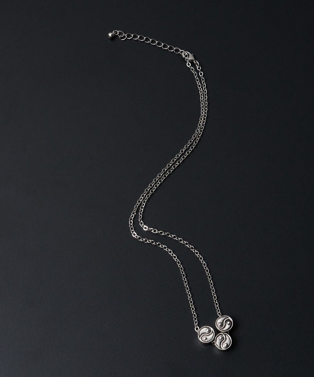 WEGO M立体モチーフ3連ネックレス 