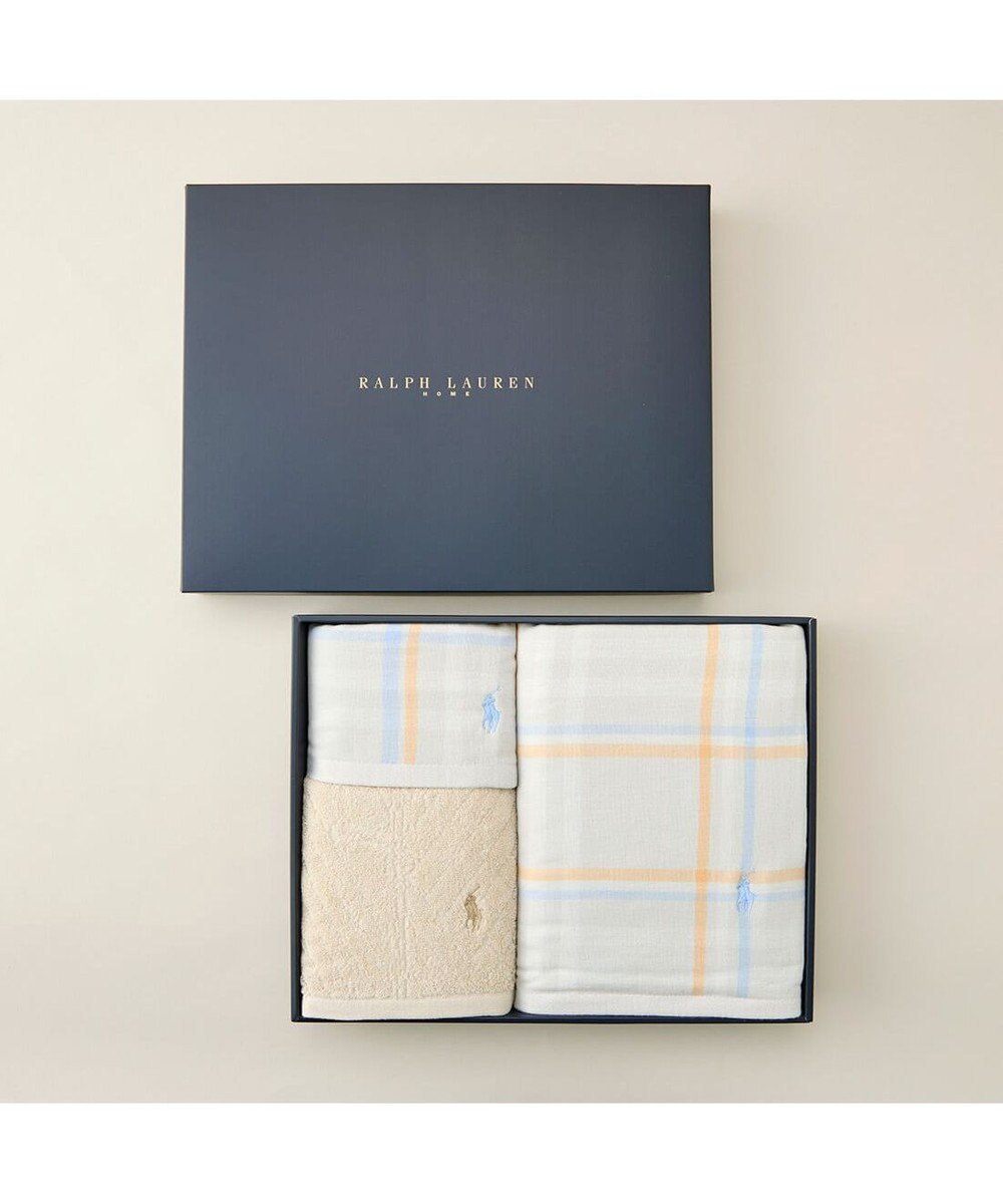 PRESENTERS ROOM POLO RALPH LAUREN HOME(ポロ ラルフ ローレン ホーム) / ESTELLA PLAID タオルギフトセット(NEUTRAL) 