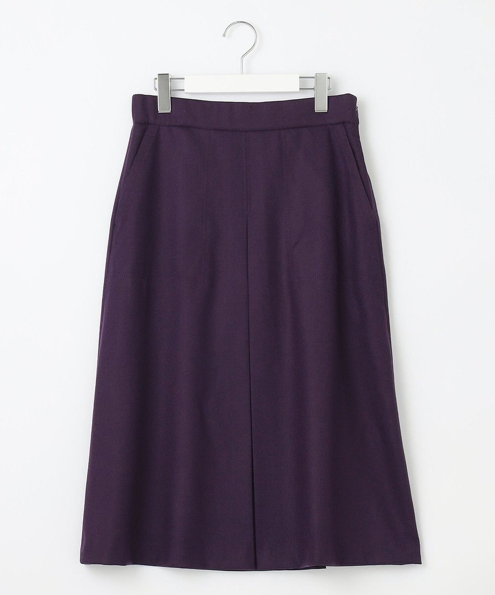自由区 【洗える】ウォッシャブルハイカウントフラノ タックスカート 