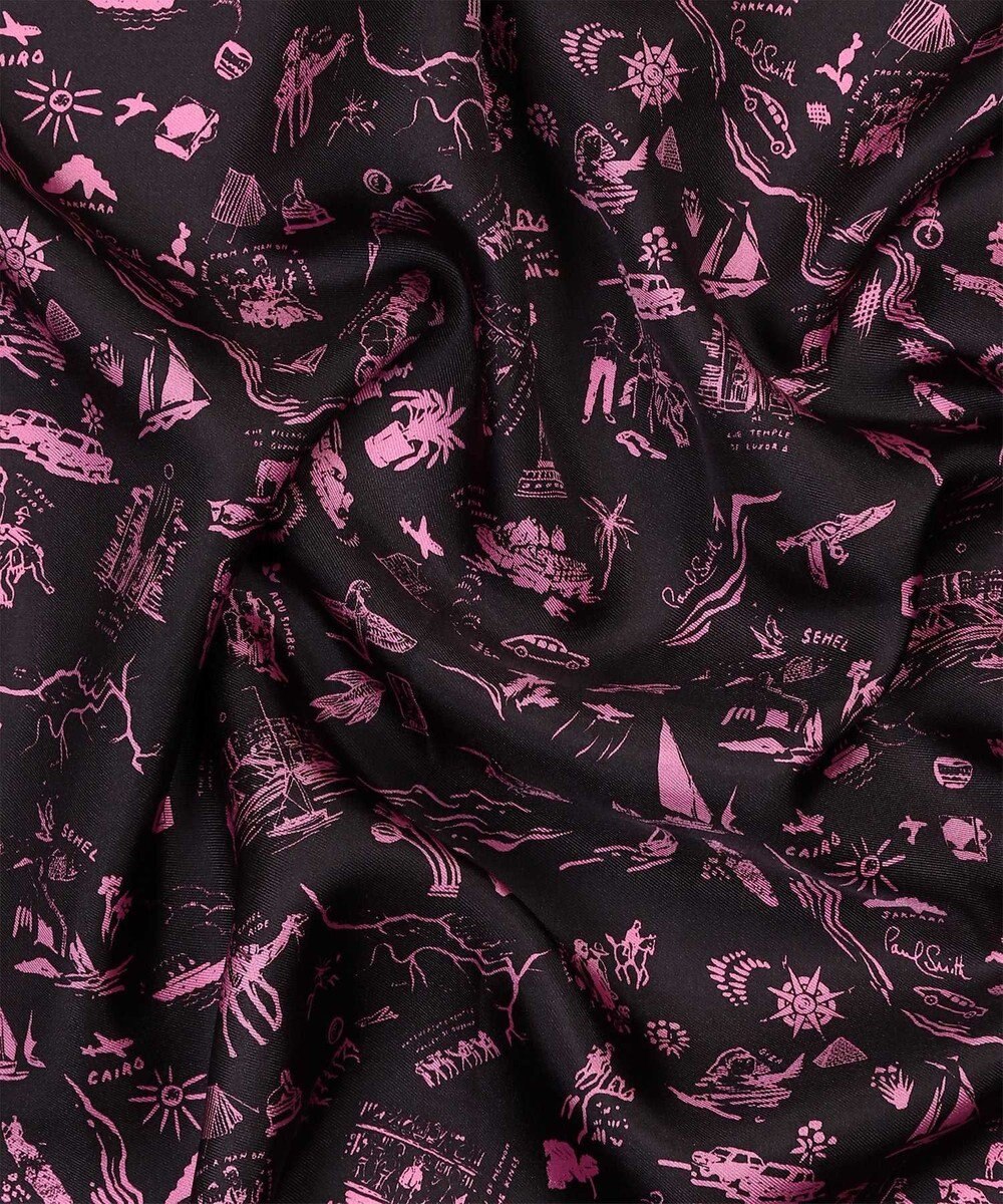 Paul Smith Travel Stories シルクスカーフ 