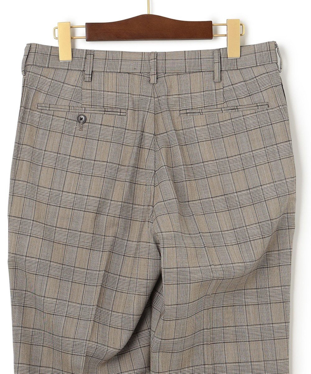 J.PRESS MEN 【J.PRESS BASIC】ペピンメリノコンフォート ストレッチブラウン グレナカートチェック スラックス 