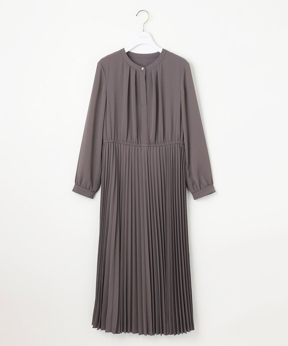 ANY SIS 【洗える】スタンドカラープリーツ ワンピース 