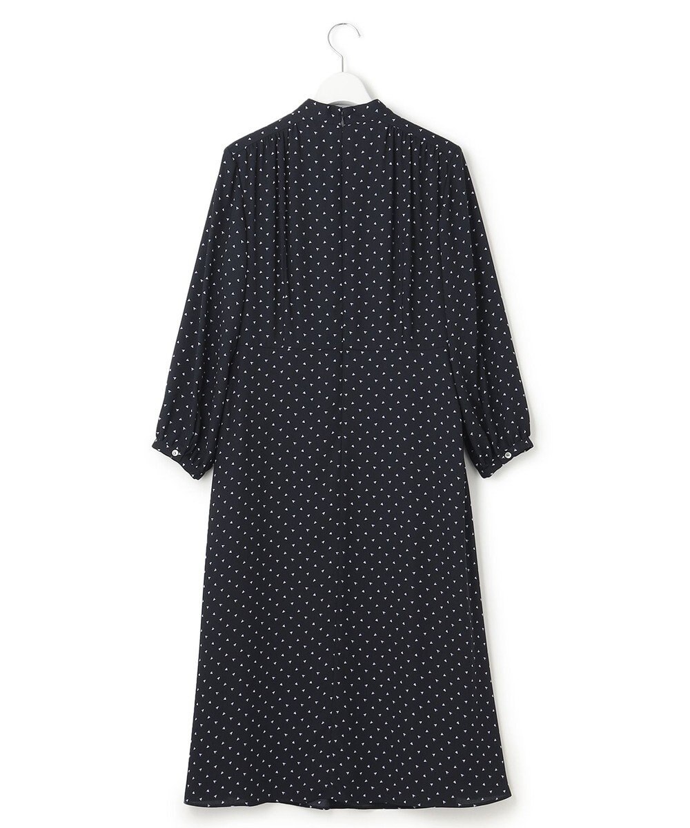 23区 【洗える】トライアングルプリント ボウタイ ワンピース 