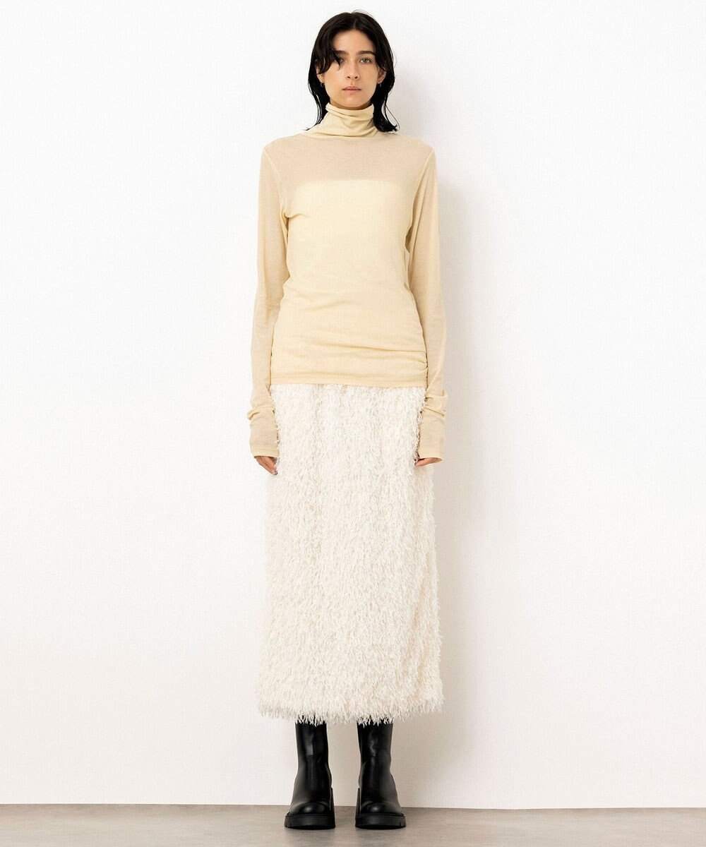 NAVE 【Nave・洗える】フェザーフリンジ スカート 