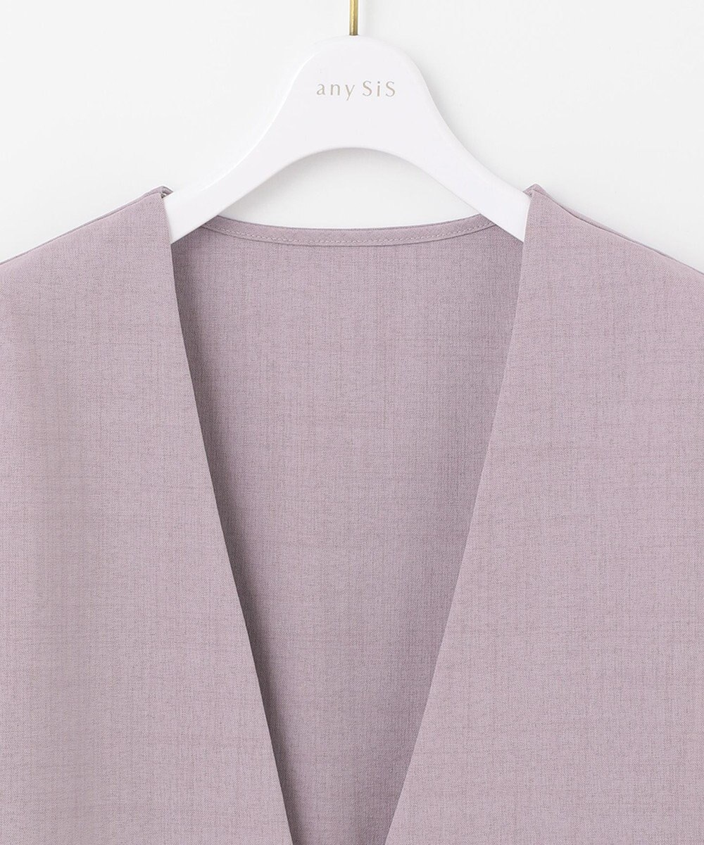 ANY SIS 【セットアップ対応】リネンライク ジレ 