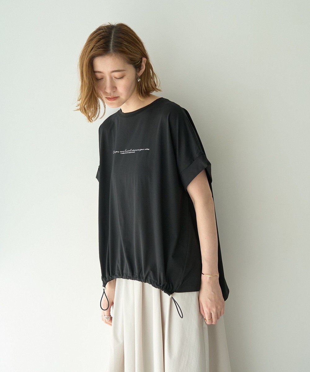 YECCA VECCA 裾ドロストデザインロゴTee 