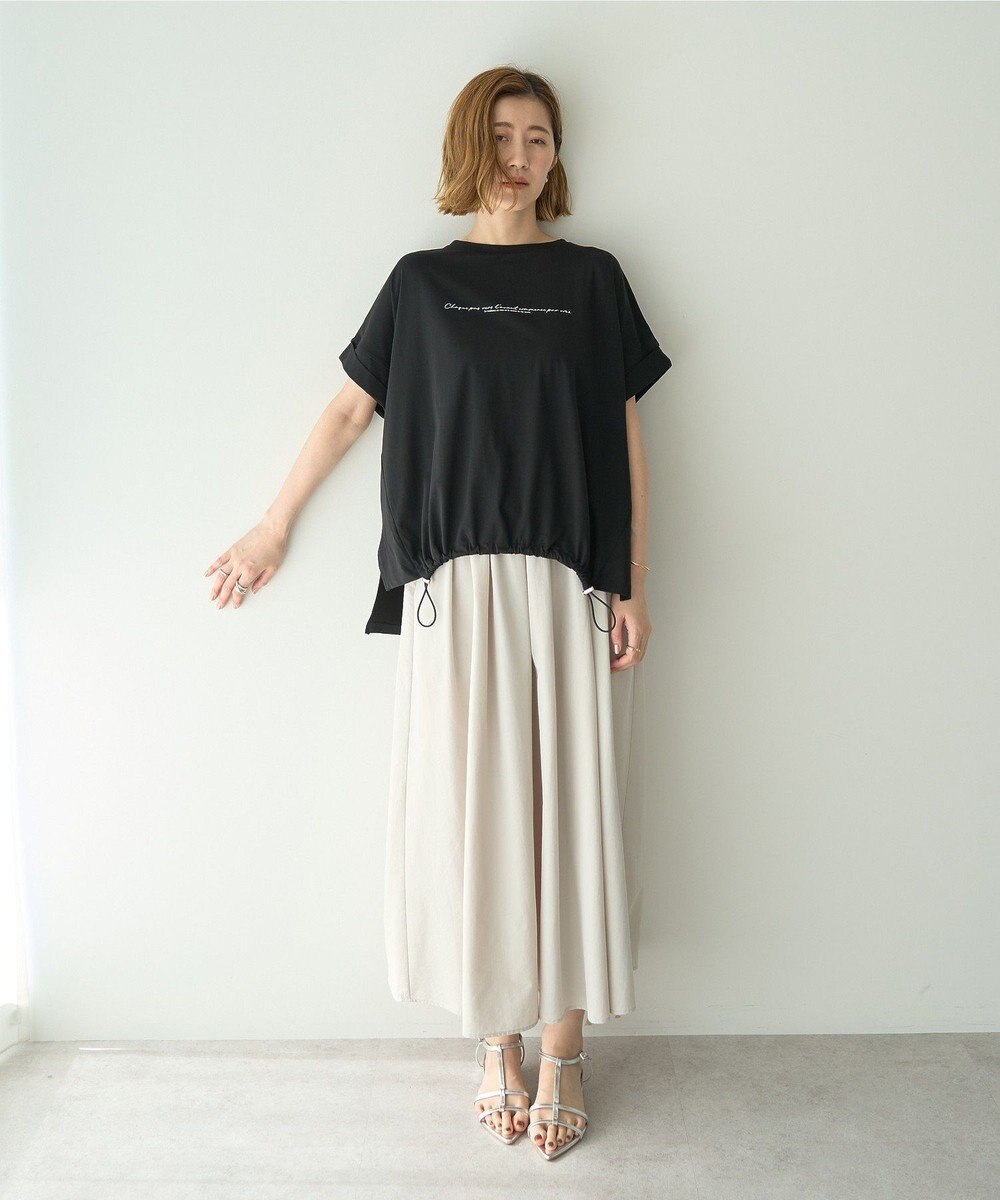 YECCA VECCA 裾ドロストデザインロゴTee 