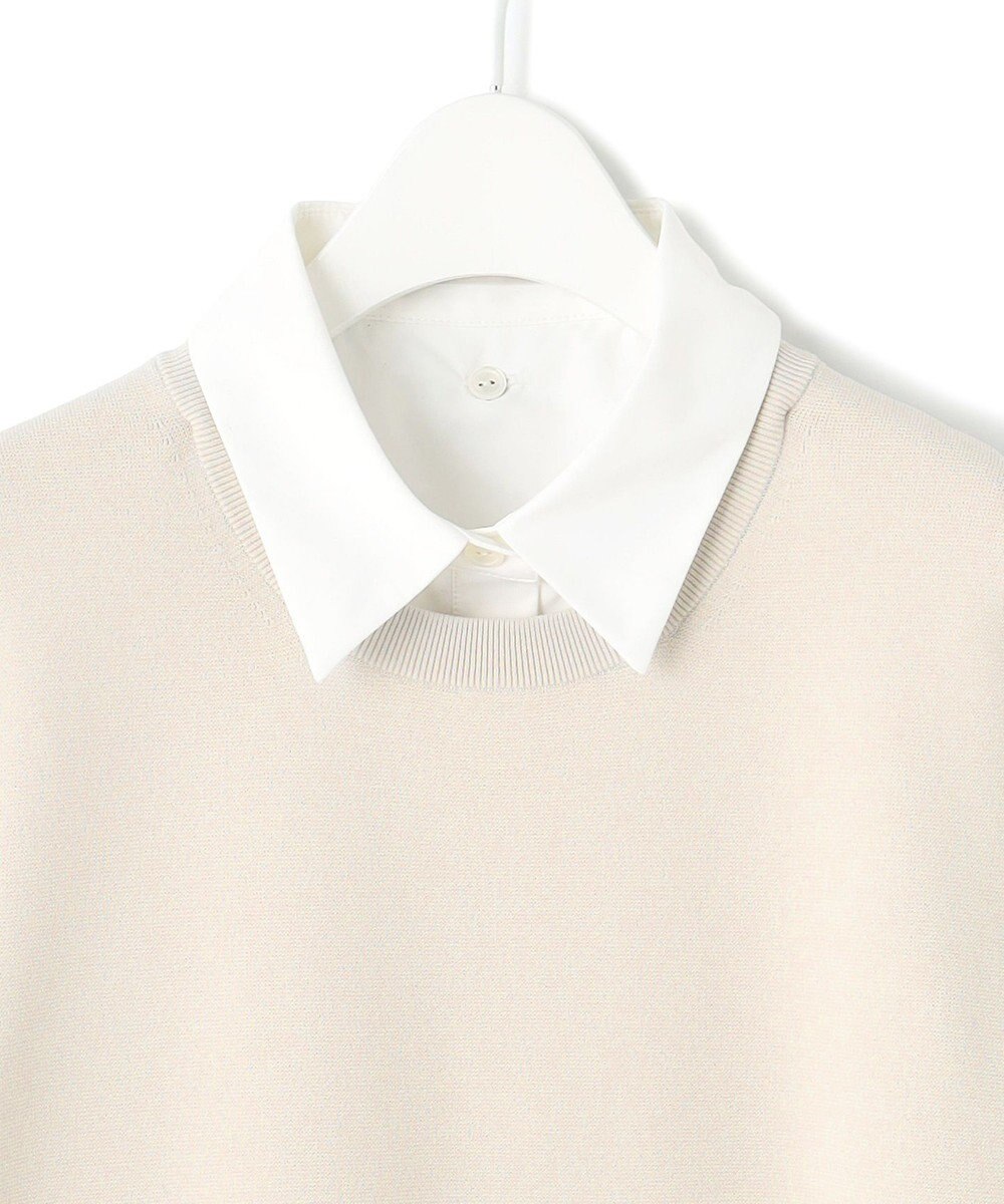 ICB L 【2WAY・洗える】シャツクロスコンビニットプルオーバー 