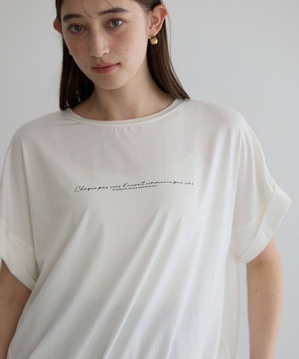 YECCA VECCA 裾ドロストデザインロゴTee 