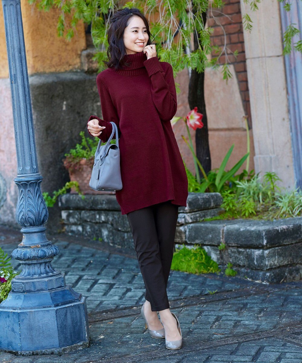 Tiaclasse 【日本製・洗える・ストレッチ】寒がりさん必見♪ほっこり暖かな裏起毛パンツ 