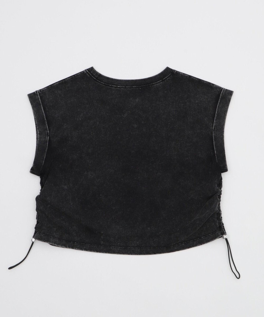 WEGO グラフィックノースリーブサイドドロストショートT 