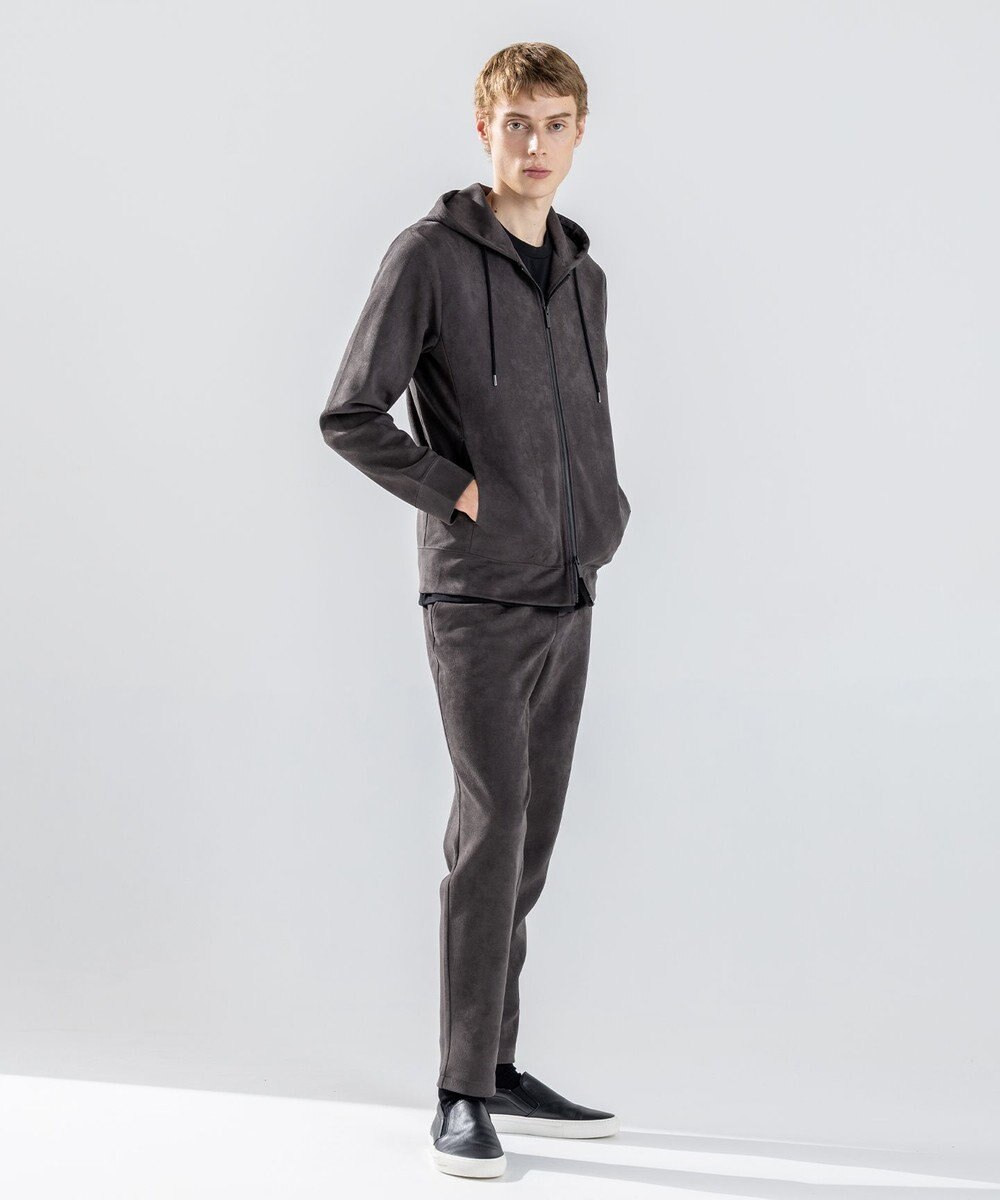 JOSEPH HOMME 【WEB・一部店舗限定  】レザーライクポンチ　ジップアップパーカー 