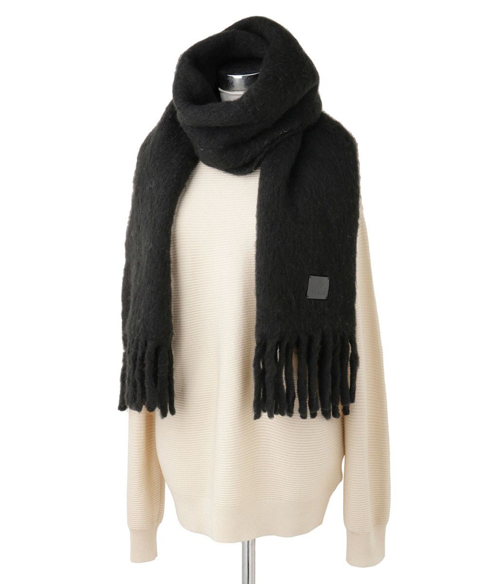 MOONBAT 【WEB限定】FURLA ウール混シャギー無地マフラー/幅40cm 