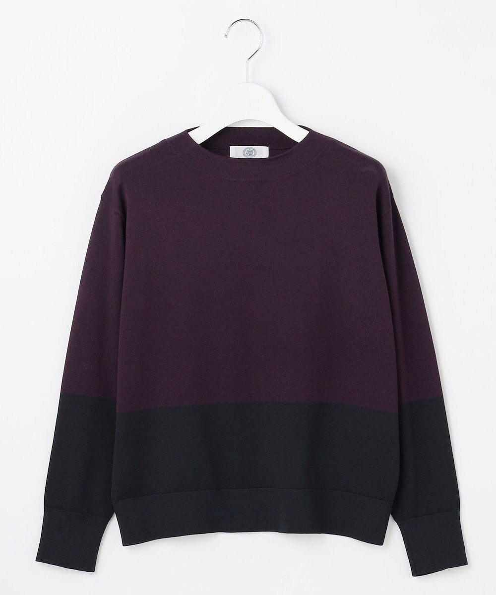 J.PRESS LADIES L Vis/Peスパーク カラーブロッキング ニット 