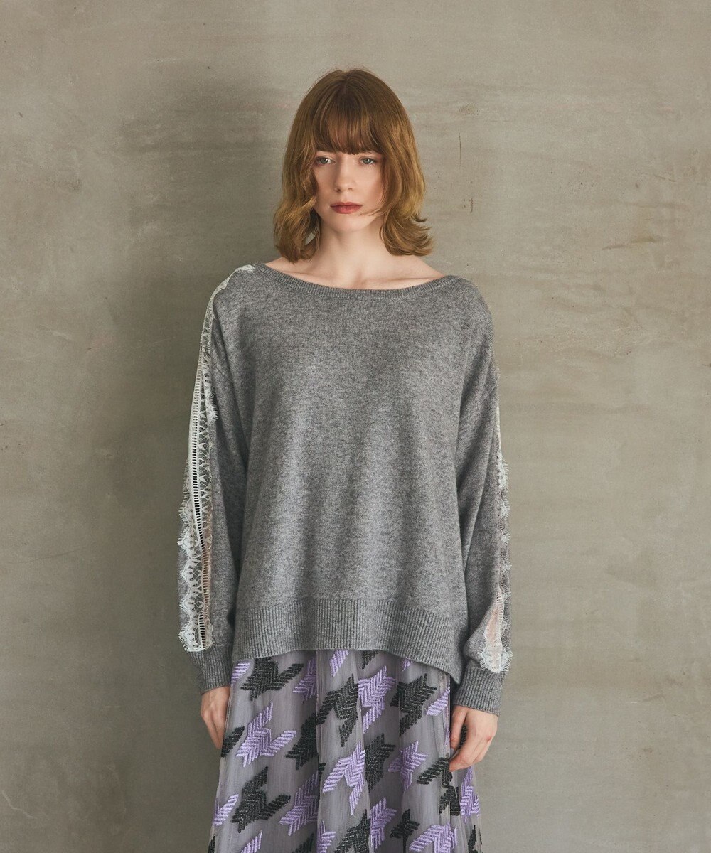 GRACE CONTINENTAL レーススリーブトップ 