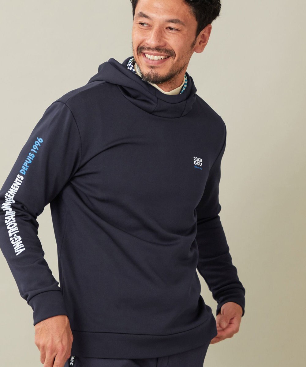 23区GOLF 【MEN】ストレッチ裏フリース フーディー 