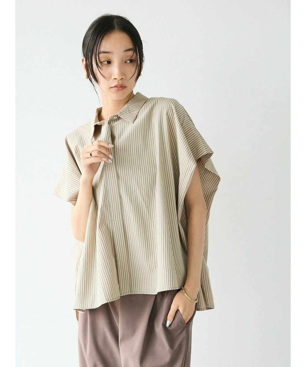 CRAFT STANDARD BOUTIQUE ステンサイドソリッドストライプブラウス① 