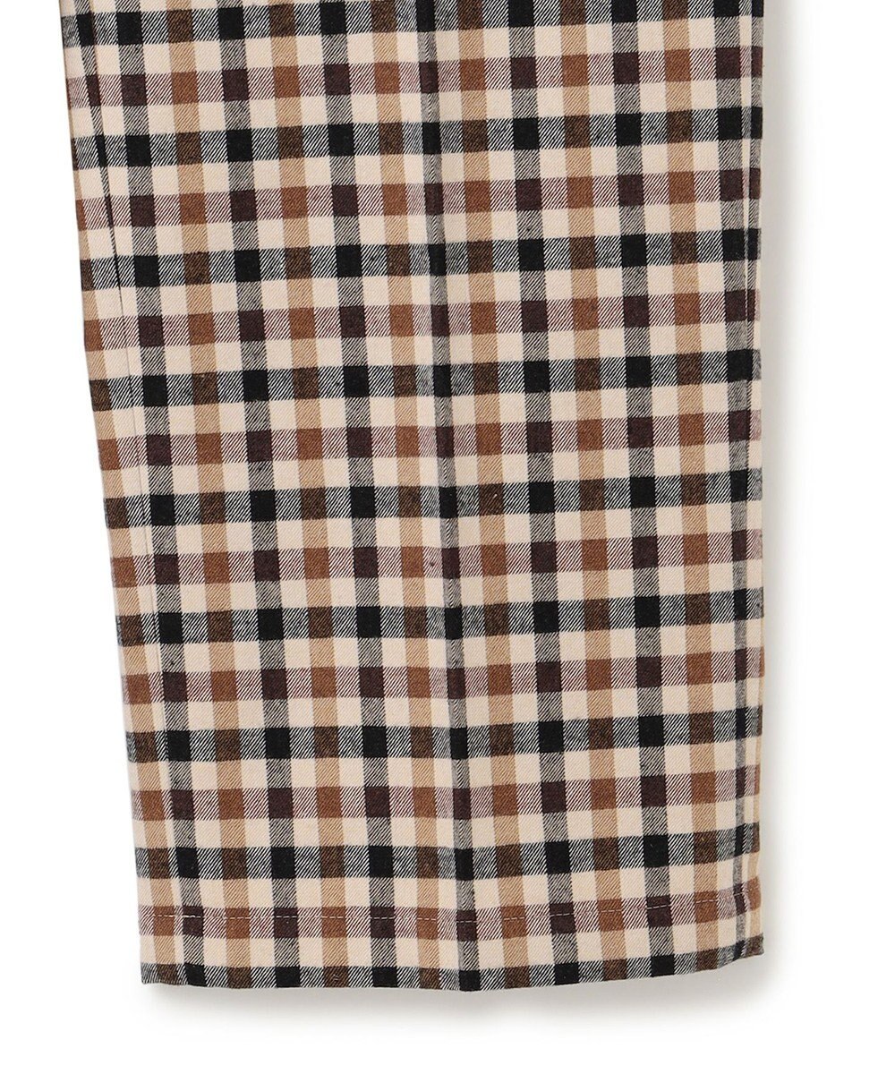 J.PRESS MEN カシミヤタッチワイド イージーチェックパンツ 