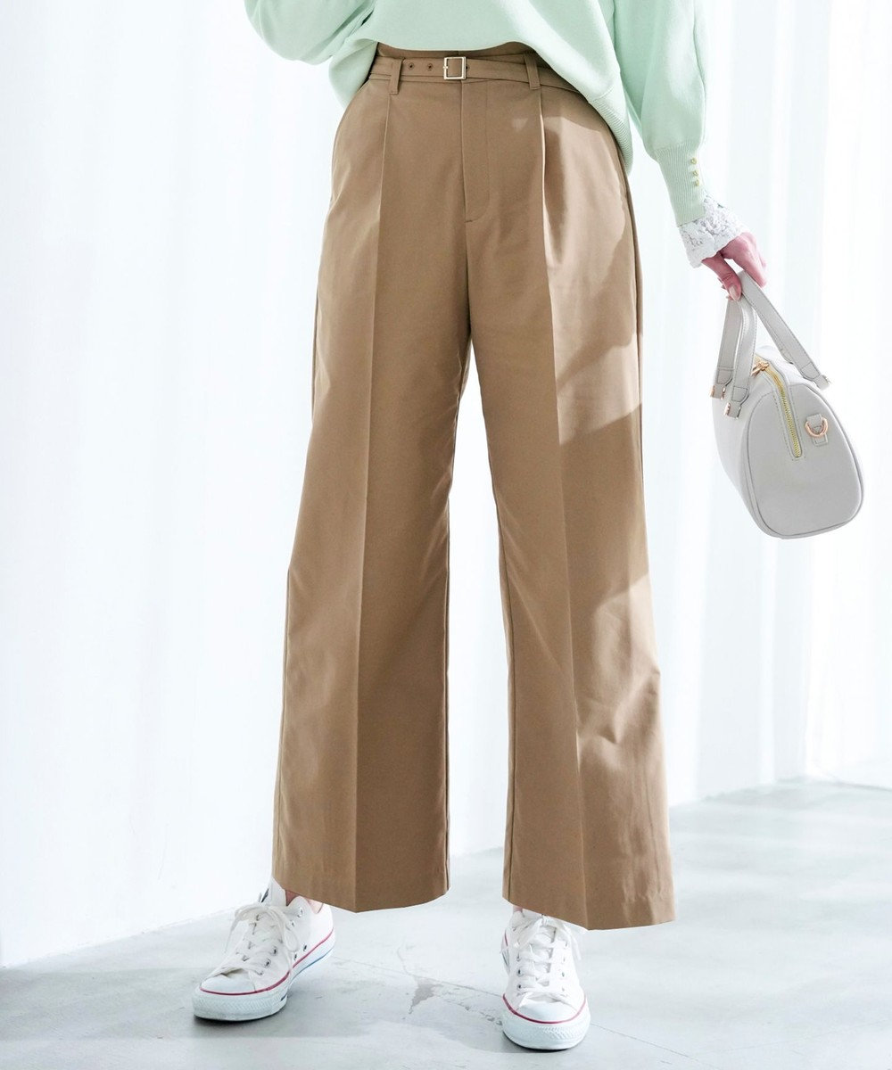 ANY SIS L ツイステッドクリアチノワイド パンツ 