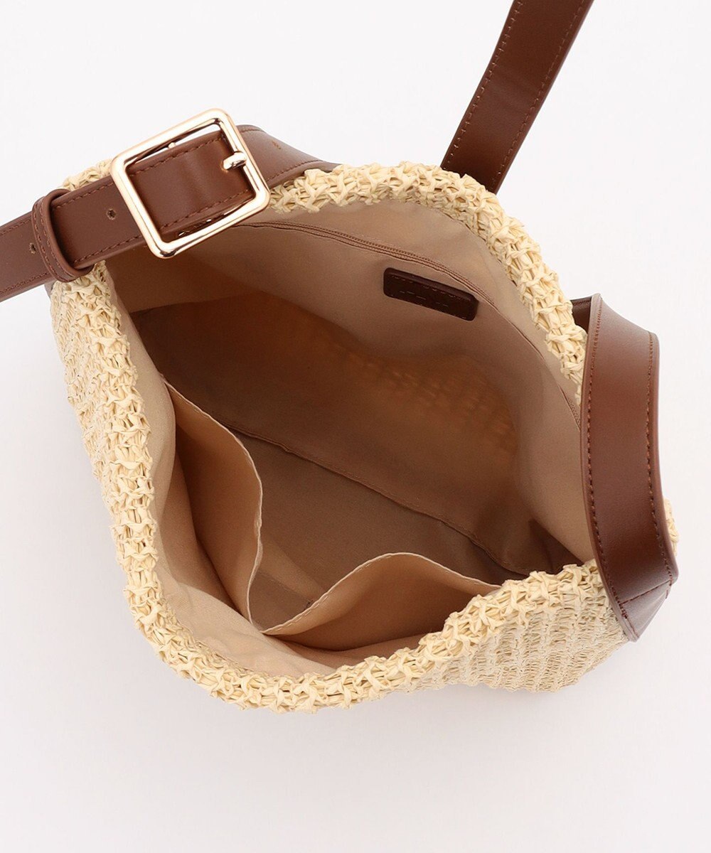 ANY フェイクラフィアワンショルダーバッグ 