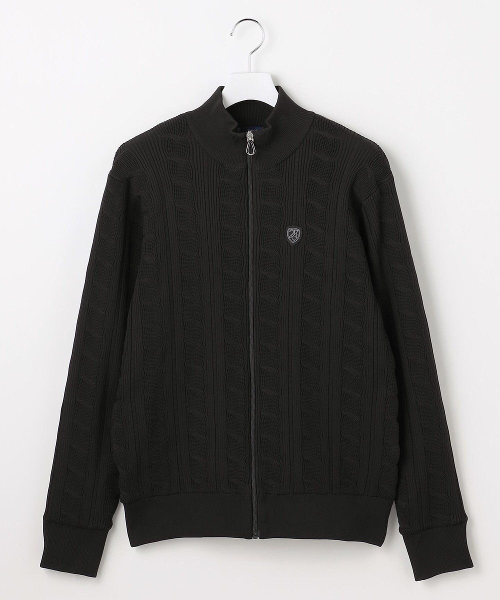 23区GOLF 【MEN】ケーブルジップアップカーディガン　防風裏地付き 