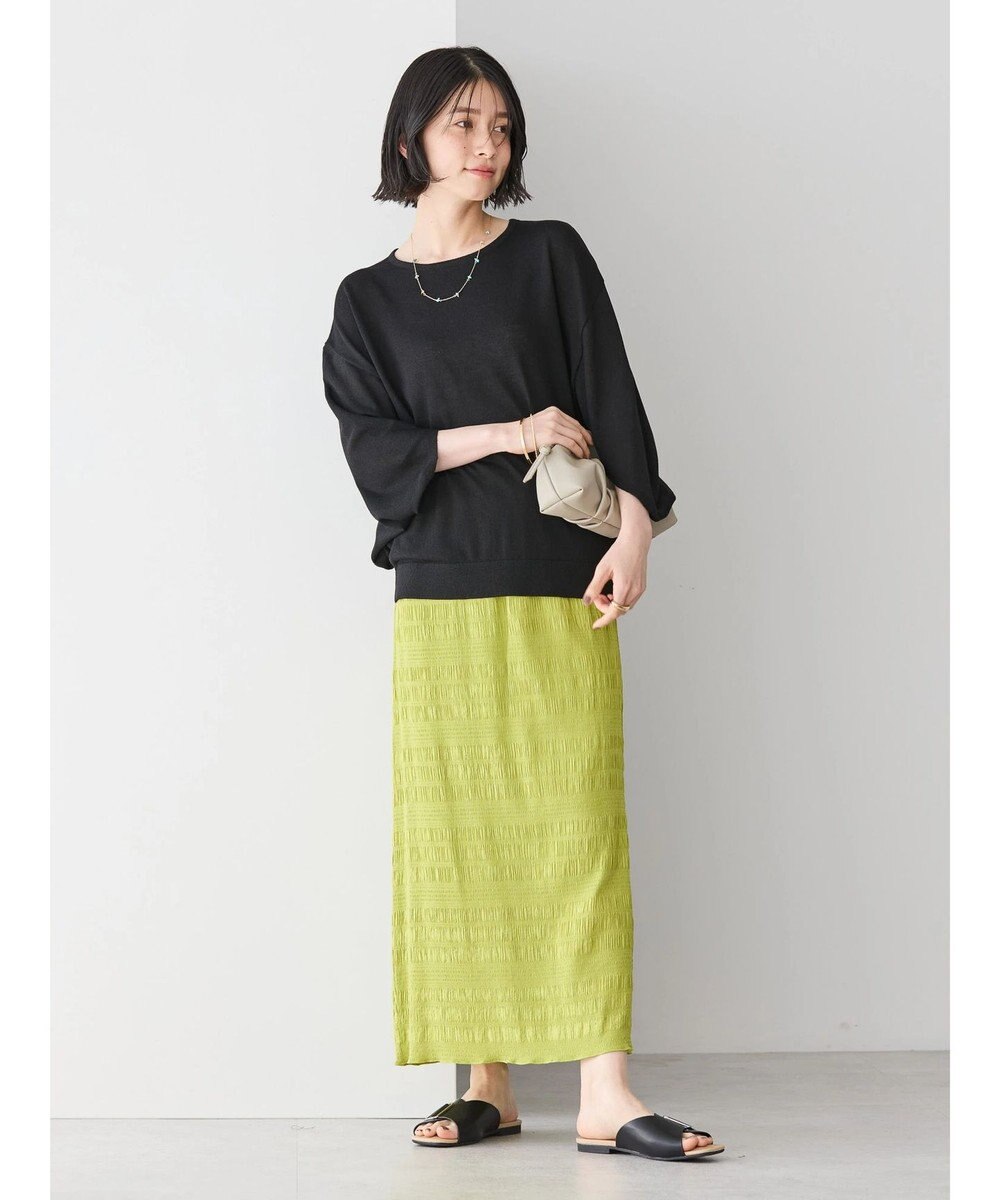 AMERICAN HOLIC 接触冷感トライアングルスリーブニットプルオーバー 