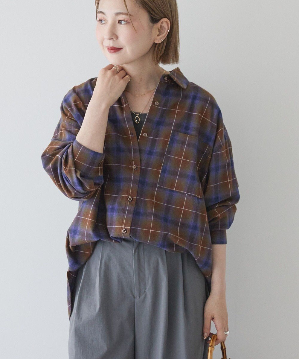 AMERICAN HOLIC ビエラ起毛チェックシャツ 