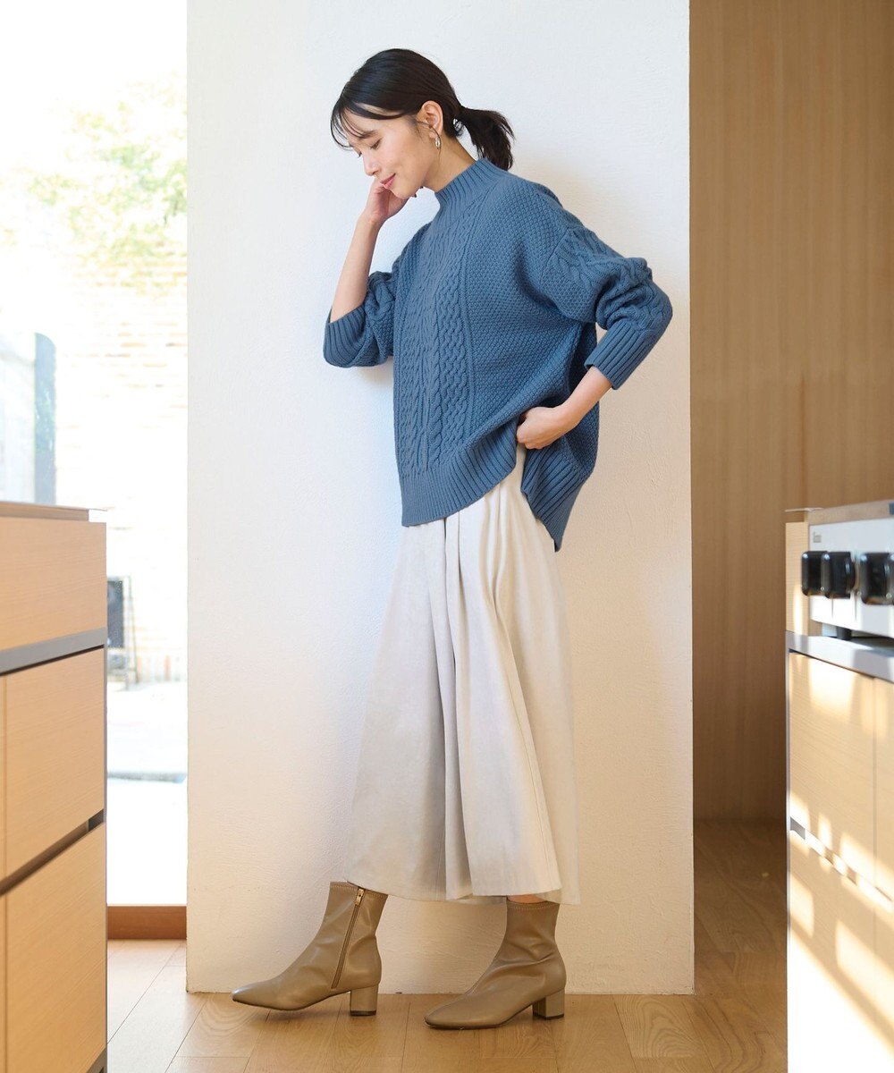 ANY L 【洗濯機可・ウエストゴム】サンディングピーチ スカーチョ 