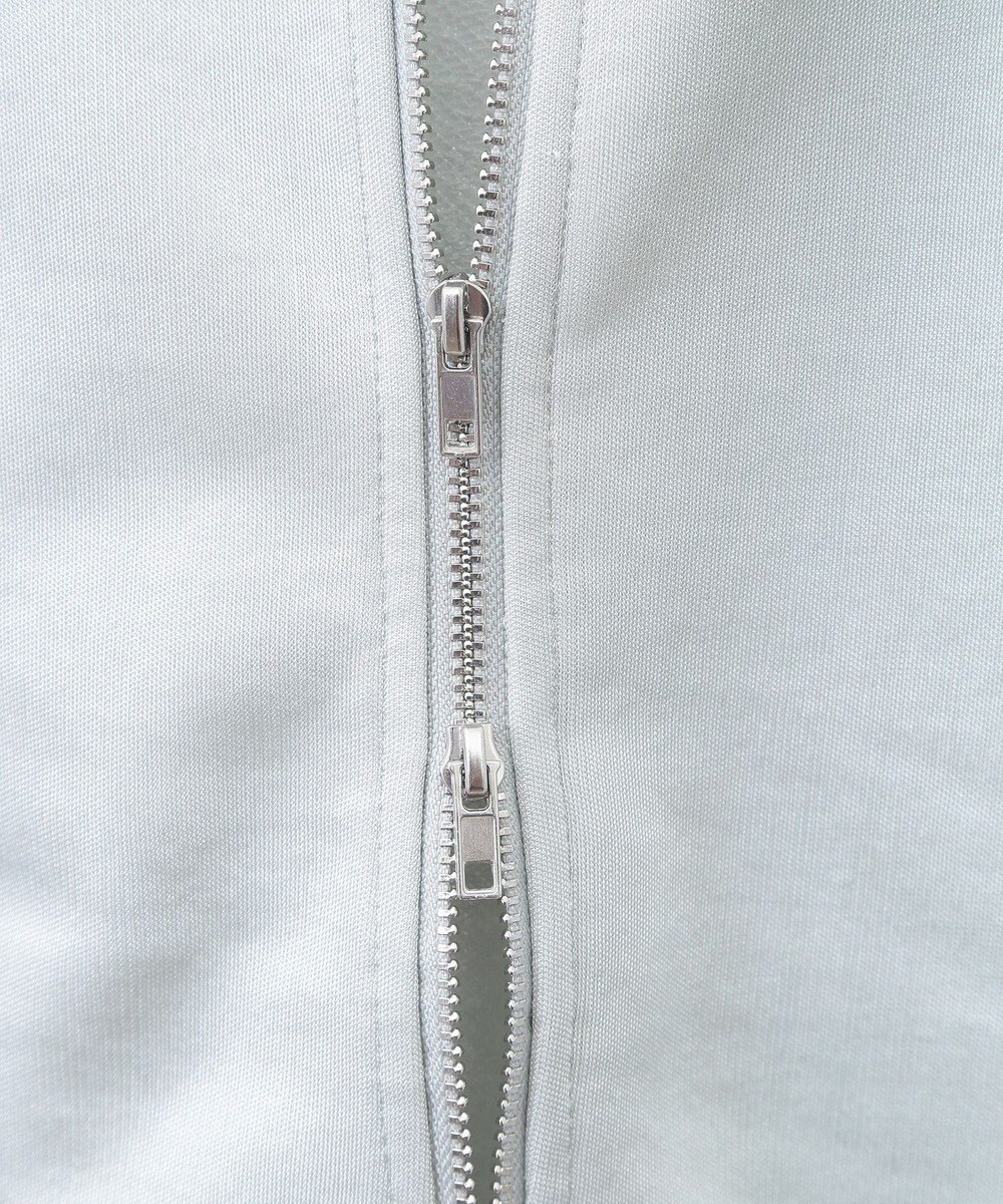 Green Parks サテンボンディングＺｉｐカーディガン 