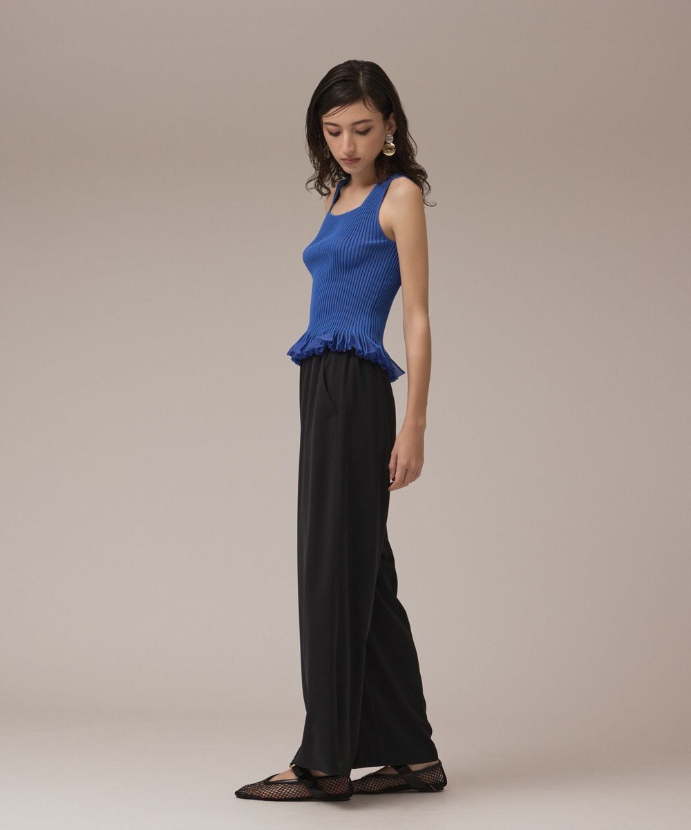 GRACE CONTINENTAL シアーフリルニットトップ 