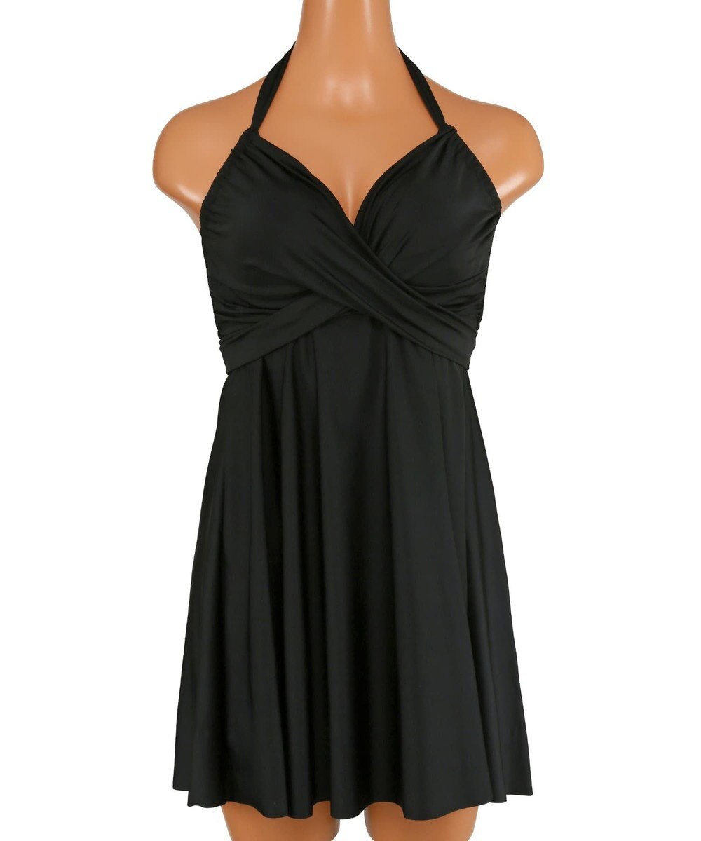 San-ai Resort（三愛水着楽園） ワコール定番商品カップ使用、GHIカップの大きなお胸に対応【グラマラスフィット】クロスワイヤーAライン水着　11EF-ML・13GHI-L LL 