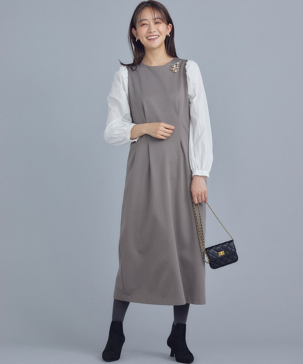 組曲 シャツスリーブポンチ ワンピース 