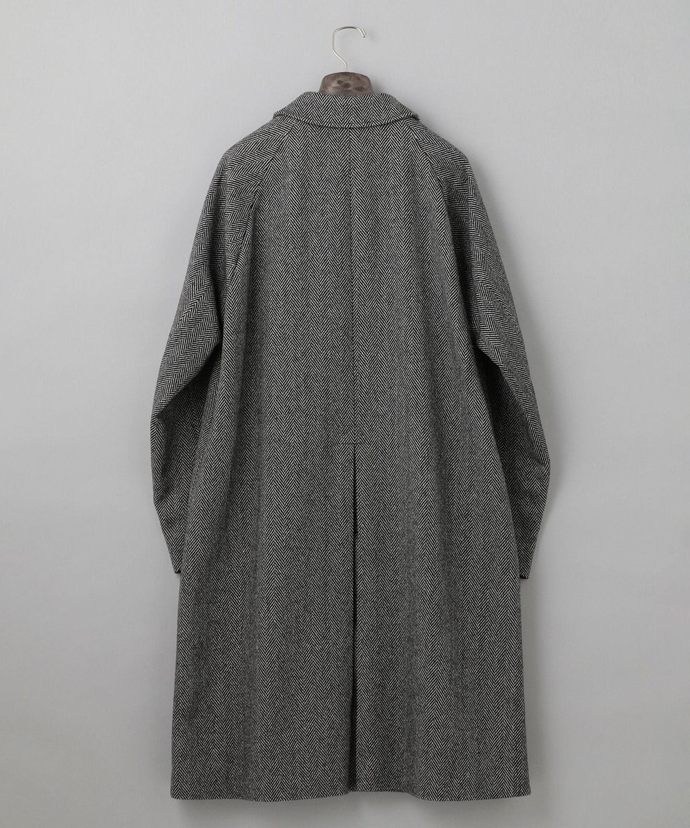GOTAIRIKU 【山栄毛織】カントリーツイード ステンカラーコート 