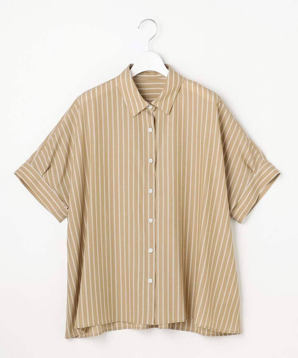 自由区 【接触冷感・UVケア・抗菌防臭・洗える】リヨセルポプリン ブラウス 